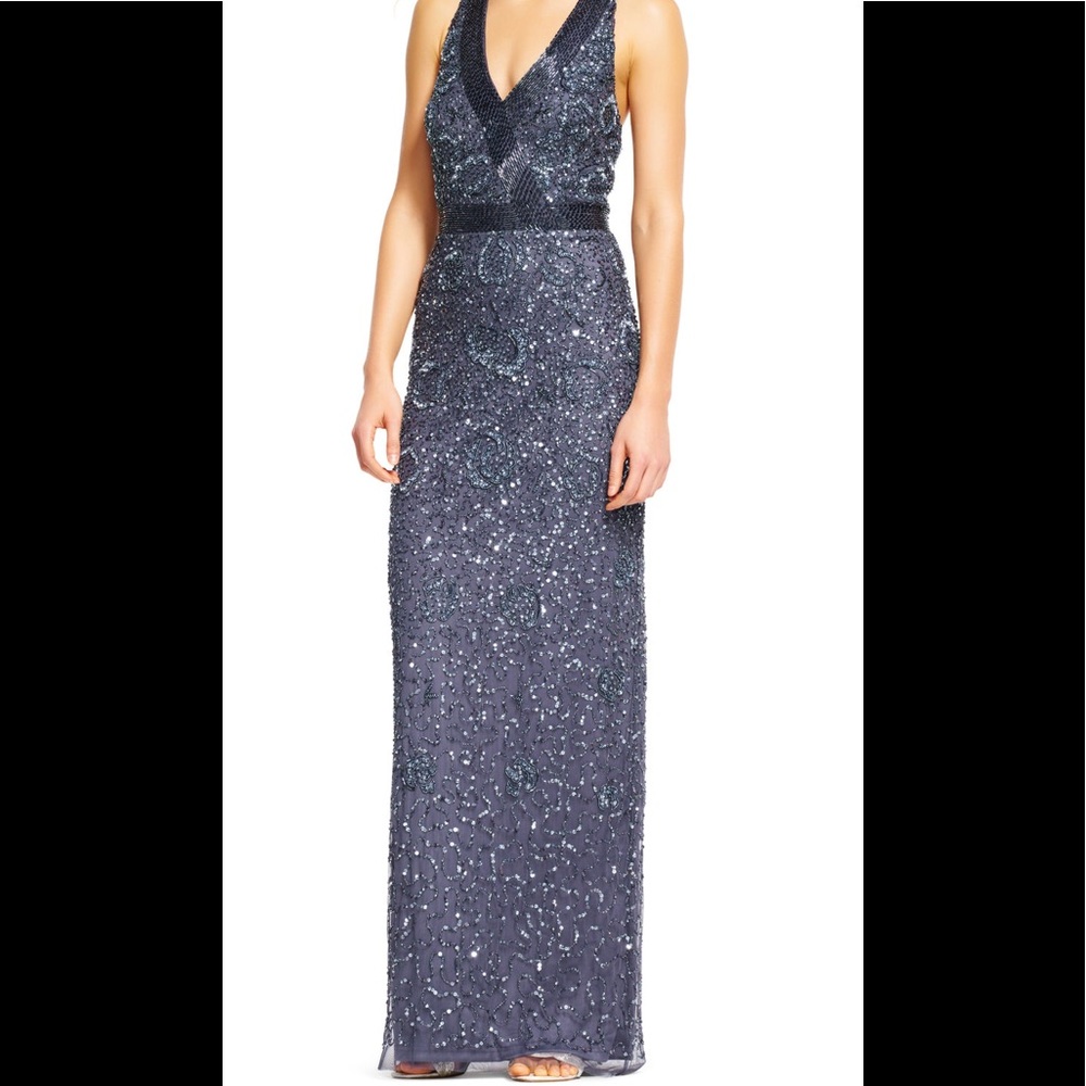 Jaw dropper! Beautiful Adrianna Papell gown.